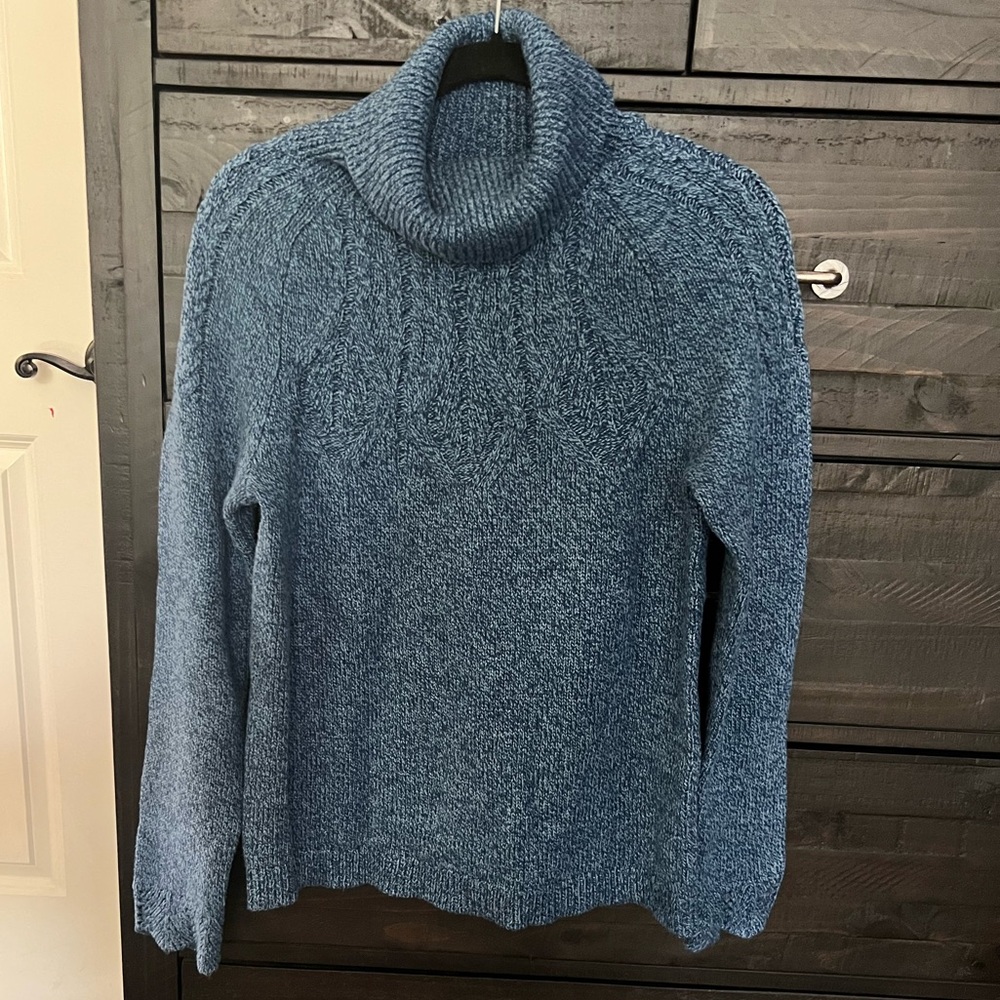 Sundance Cozy Blue Turtleneck Sweater. Small